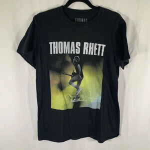 Thomas Rhett Shirt Large Black Graphic Print Short Sleeve Crew Neck Cotton